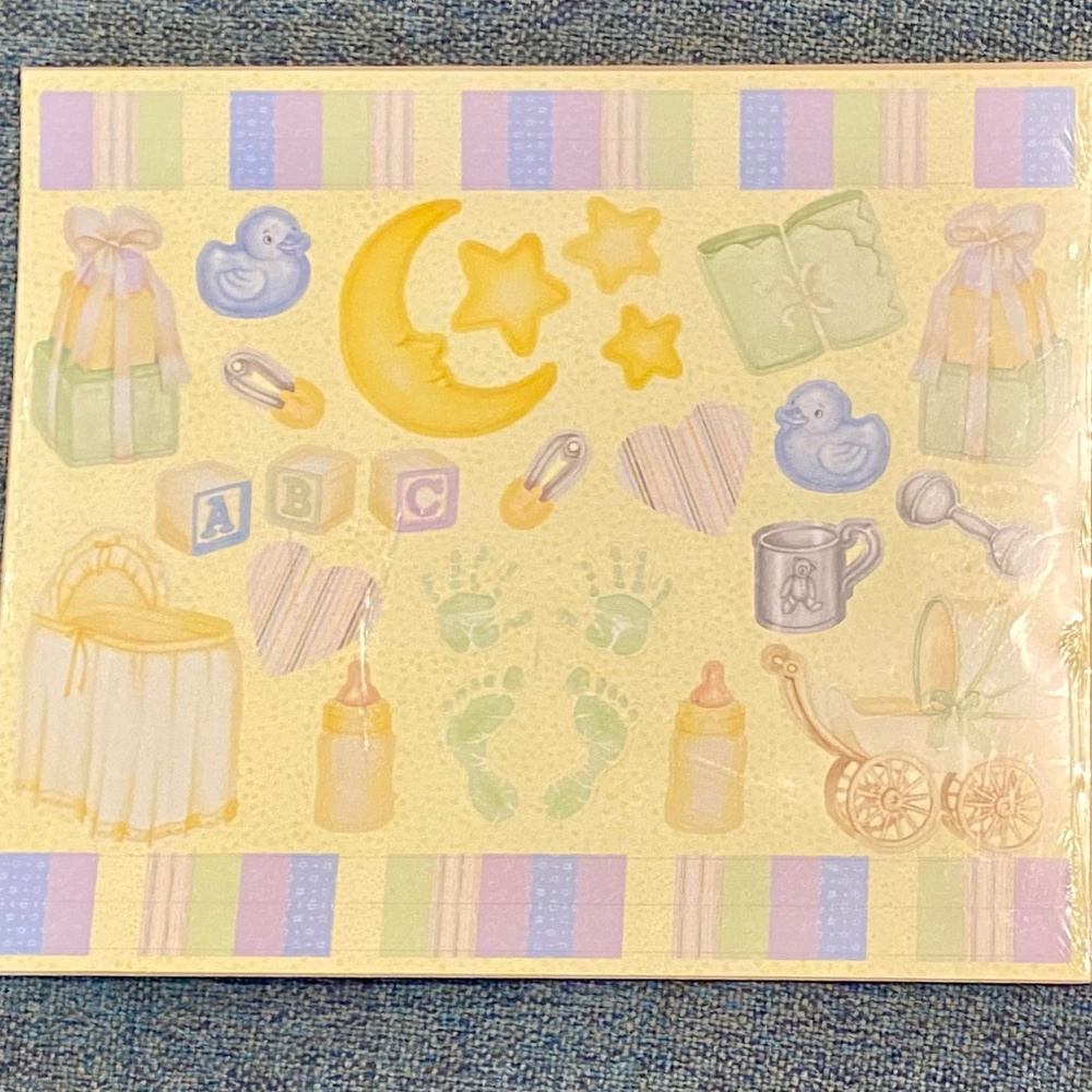 *New* 🍼Creative Memories Done WithOne Baby Die Cuts Green Yellow Neutral Pastel